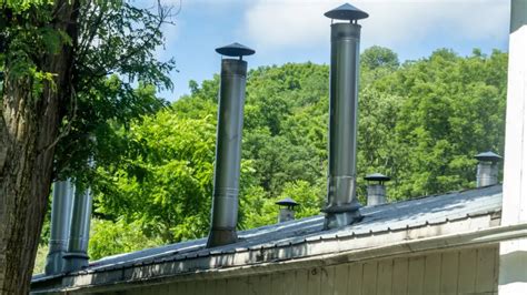 wood stove pipe through roof